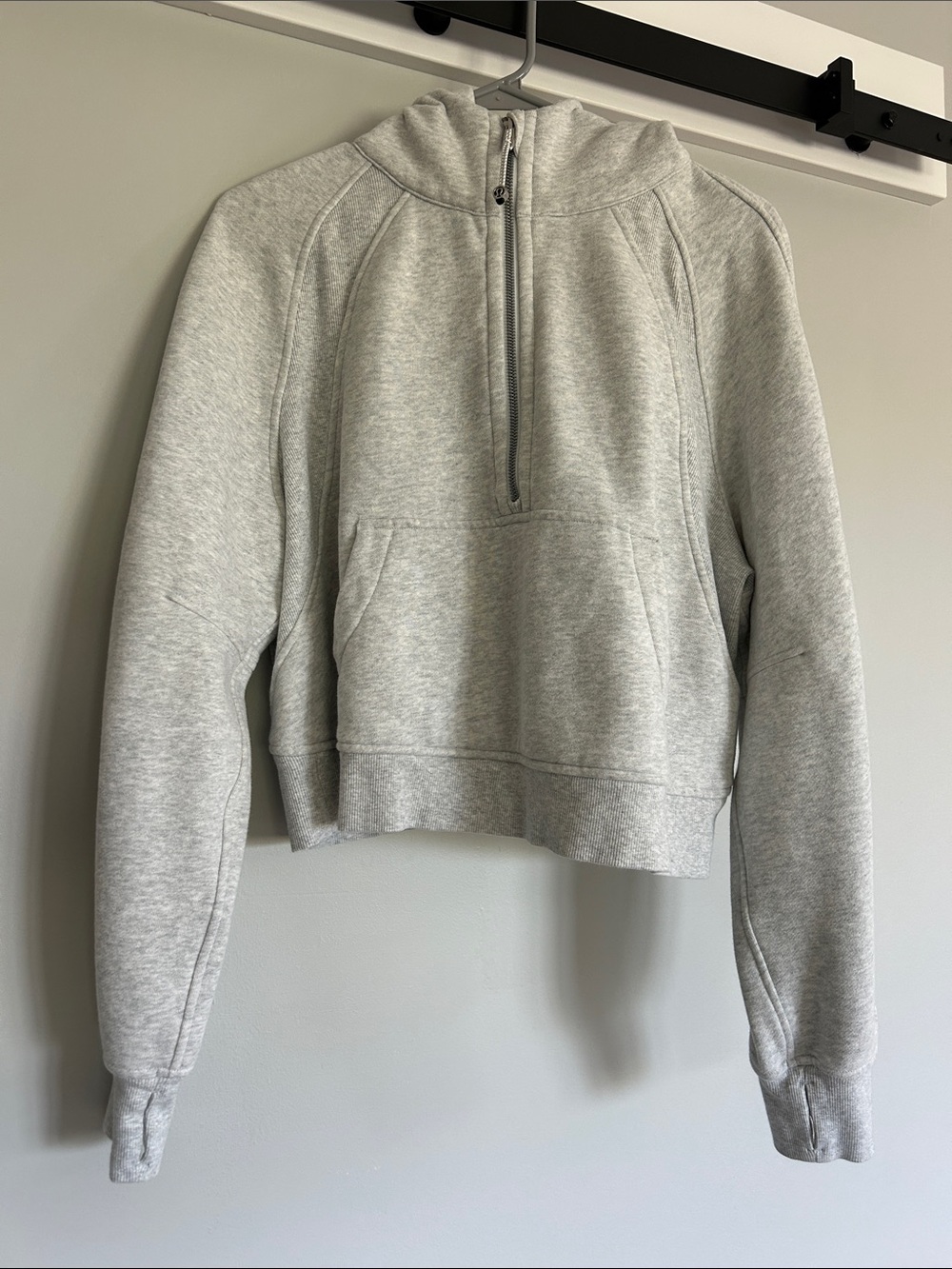 Lululemon Scuba Oversized Half-Zip Hoodie Light Gray